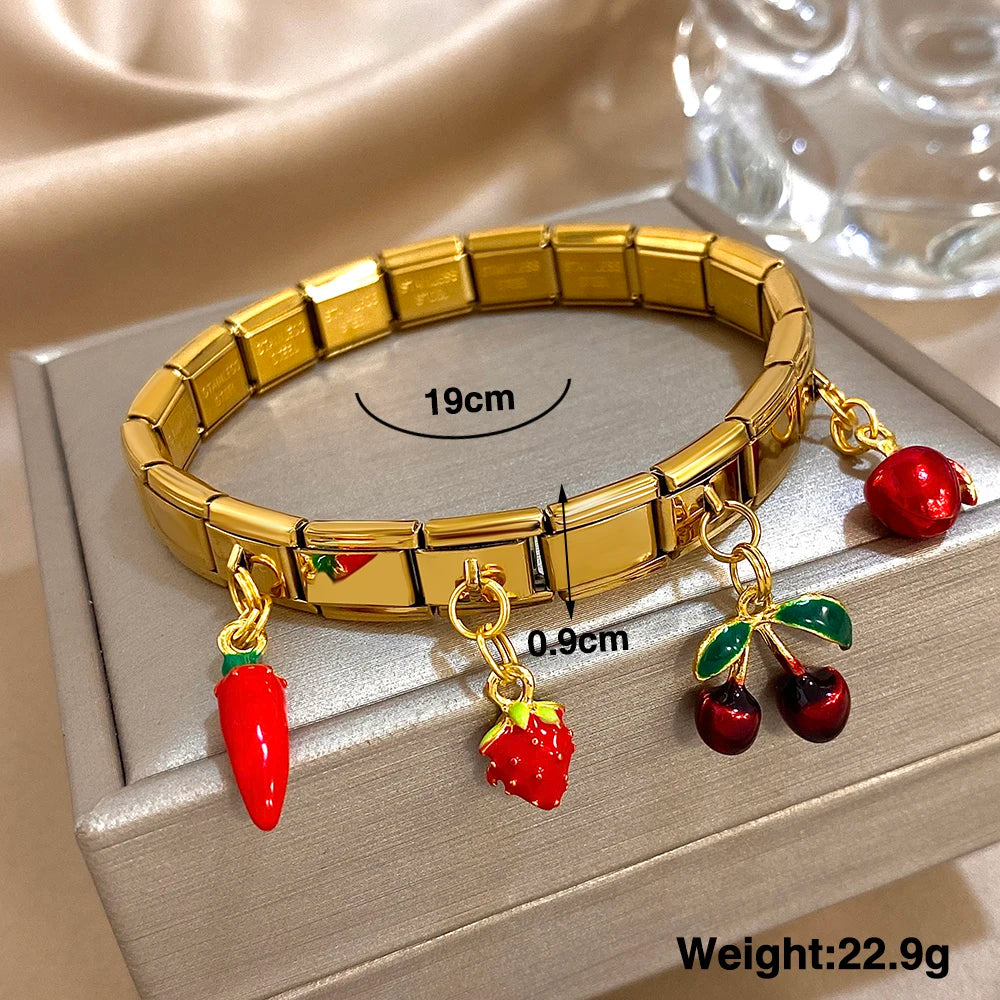 Cherry Cube Bracelet