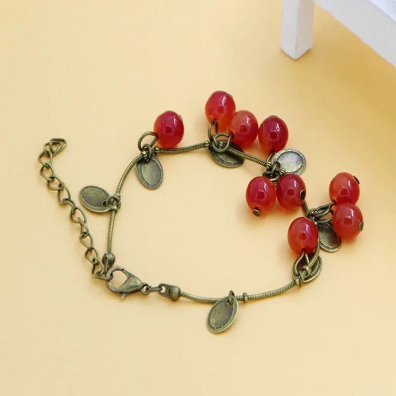 Red Cherry Charm Bracelets