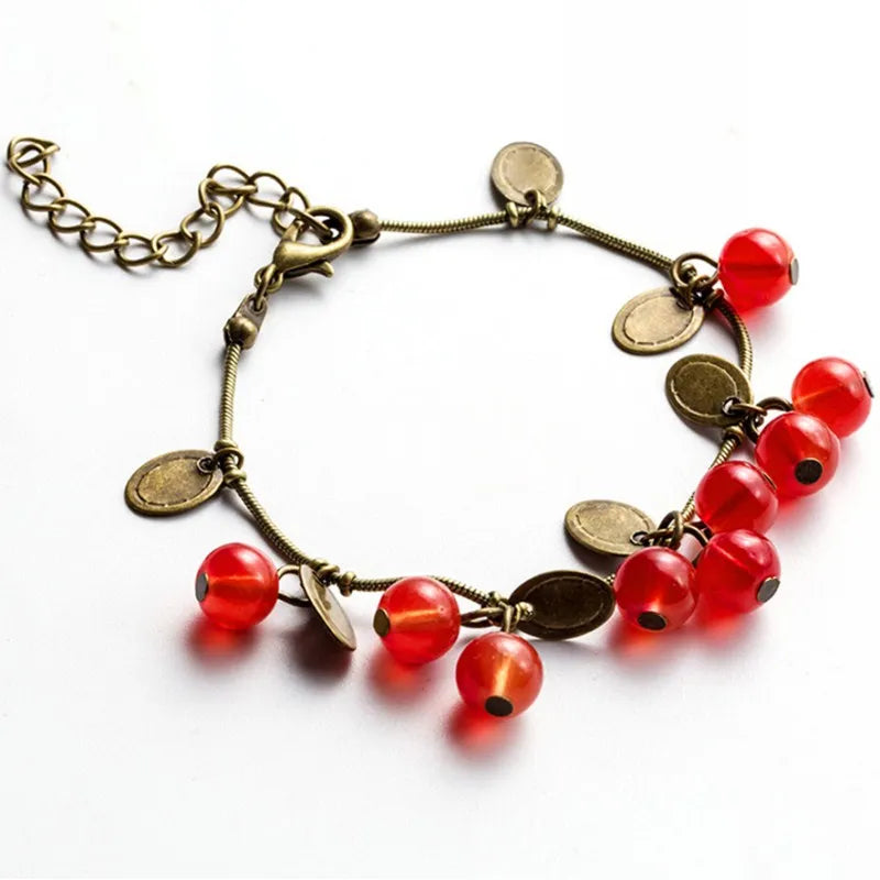 Red Cherry Charm Bracelets