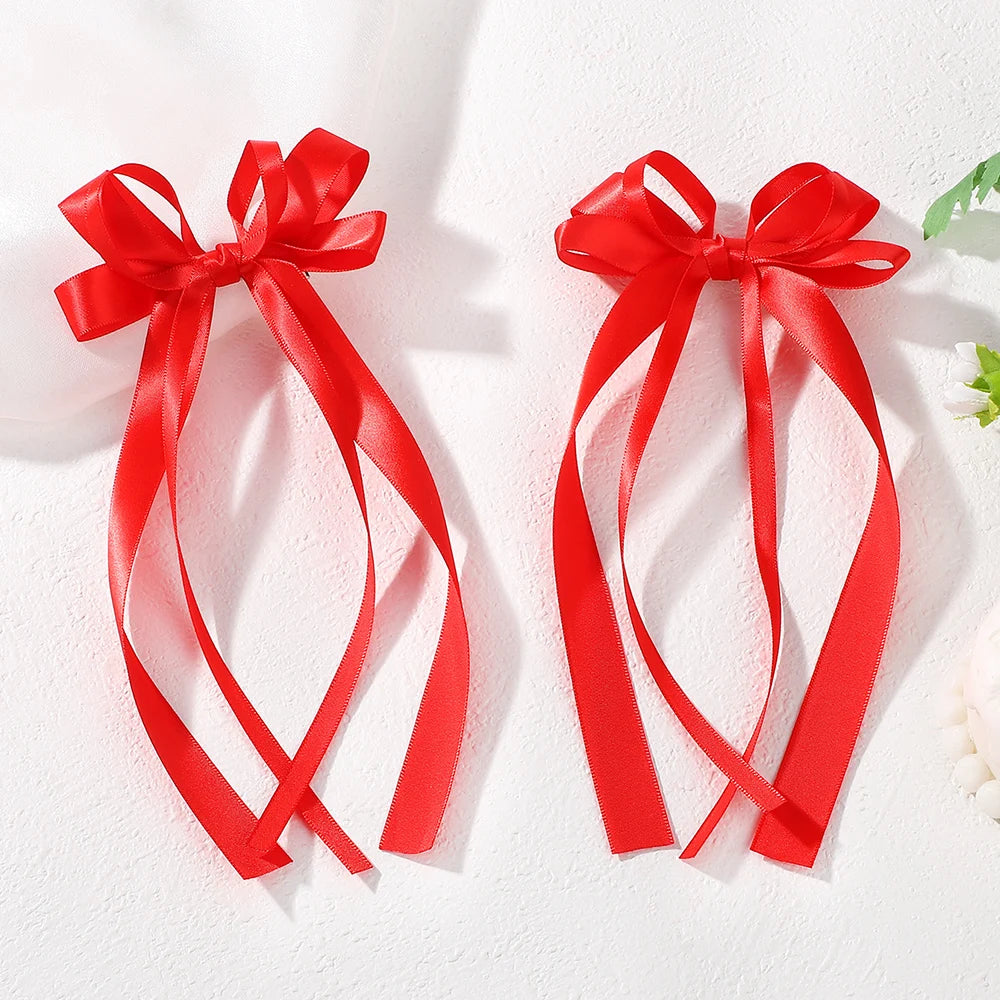 Sweet Charm Bow Hair Clip Duo