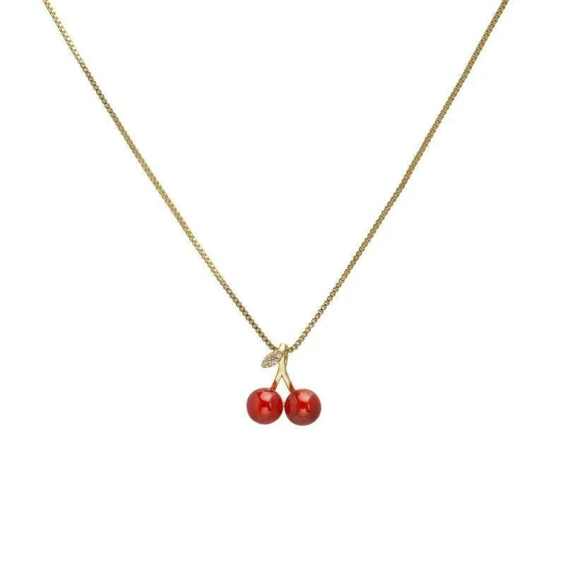 Ruby Cherry Necklace