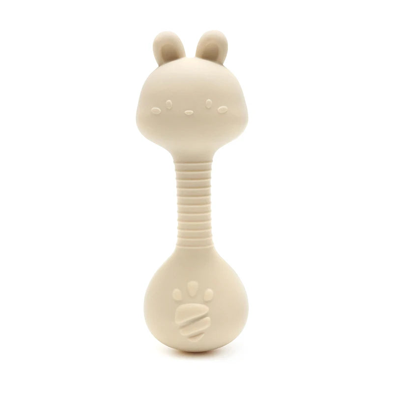 Food-Grade Baby Bunny Silicone Rattle Teether