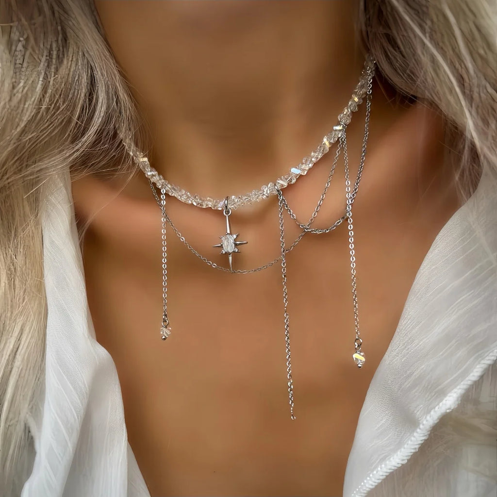 Minimal Pearl Tassel Necklace