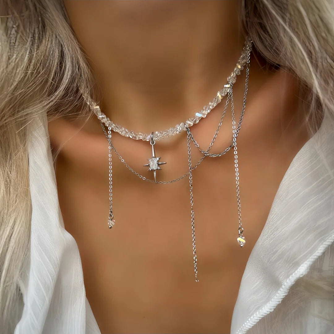 Minimal Pearl Tassel Necklace