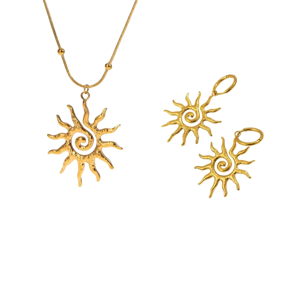 Sunbeam Necklace & Earrings