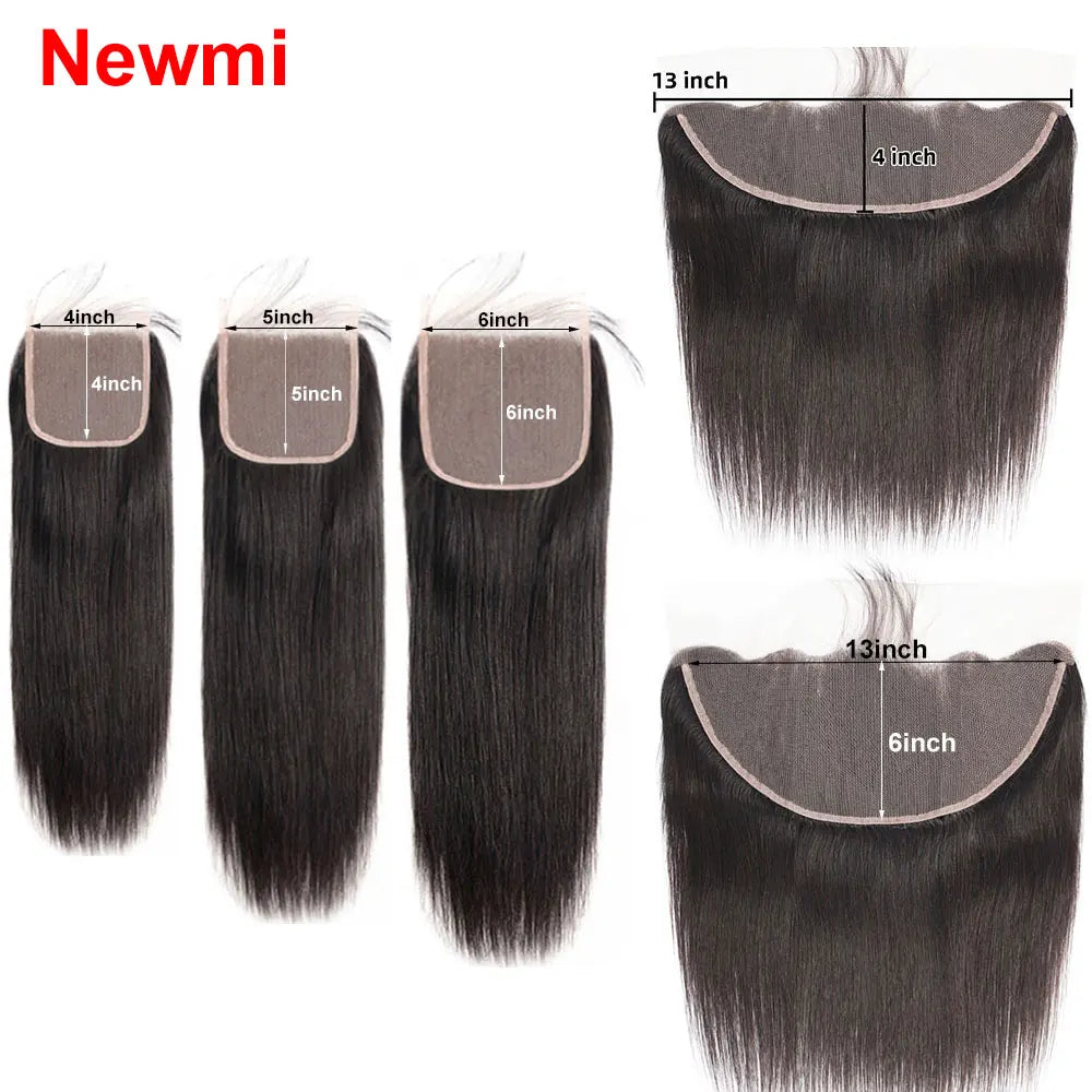Straight Lace Closure Human Hair Extensions