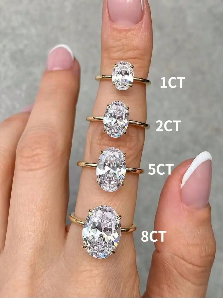 Oval Glow Zircon Ring