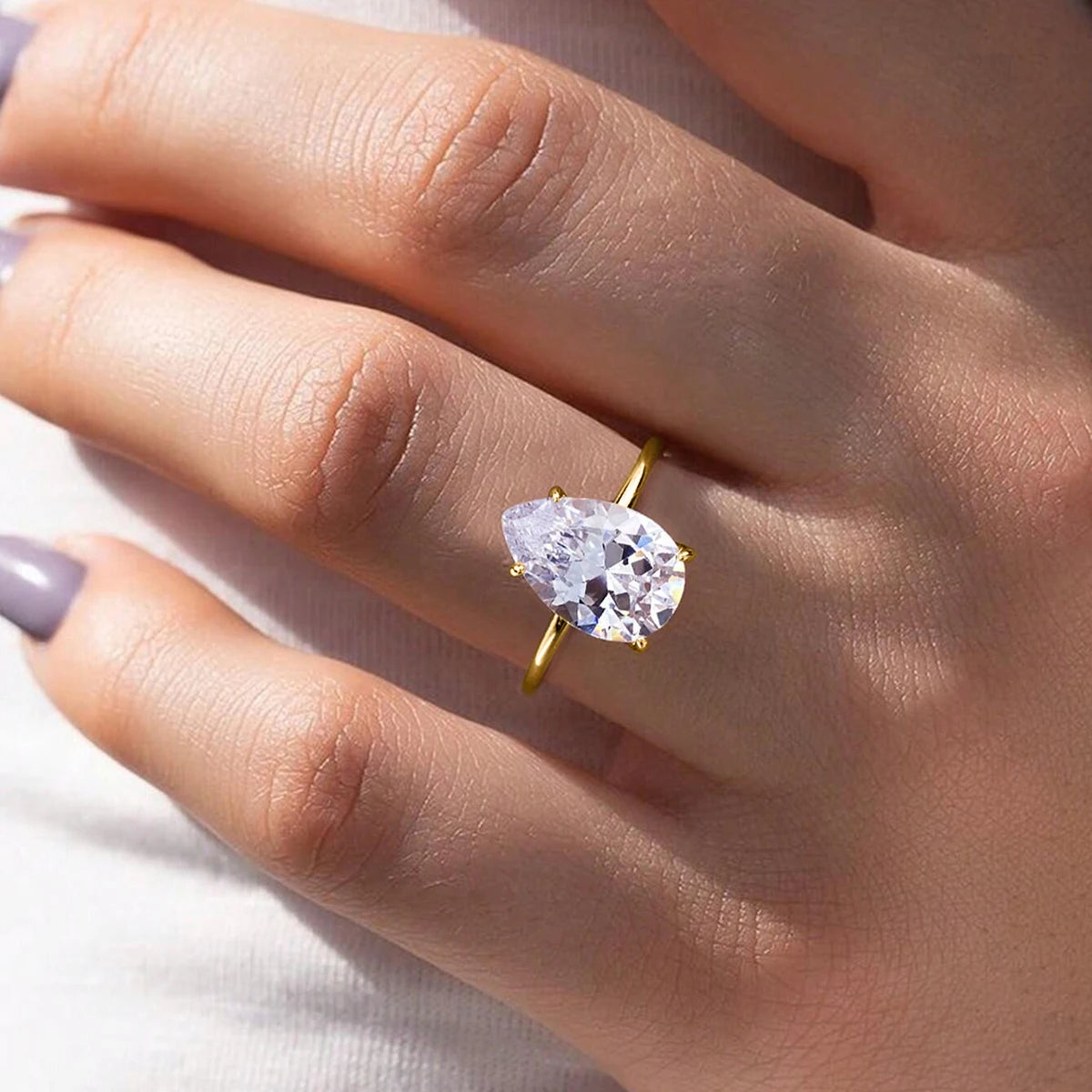 Classic Pear Glow Ring