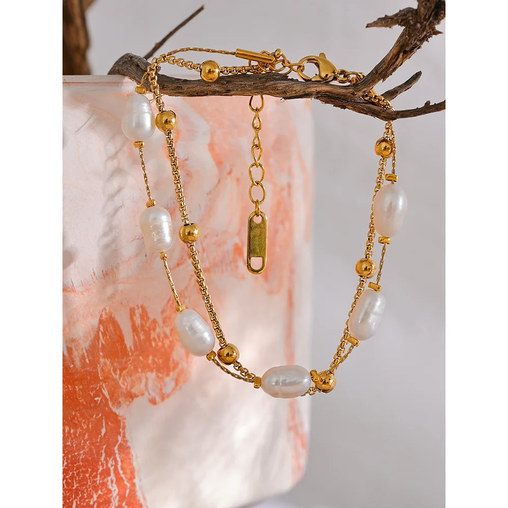Luna Double Pearl Bracelet
