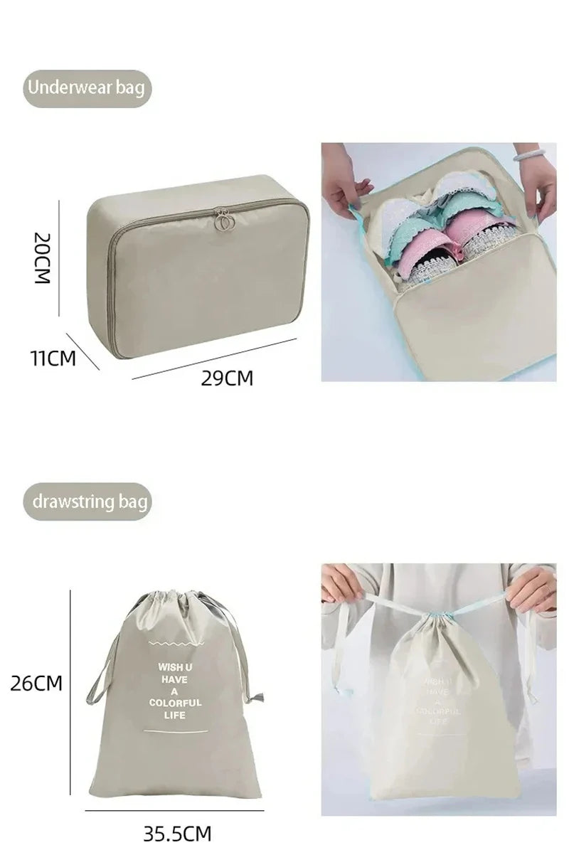Travel Organizer Storage Bag Set