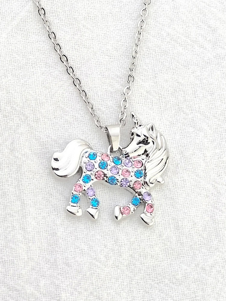 Rainbow Horse Necklace