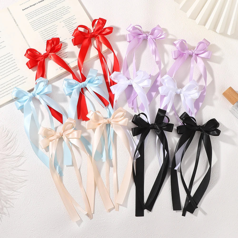Sweet Charm Bow Hair Clip Duo