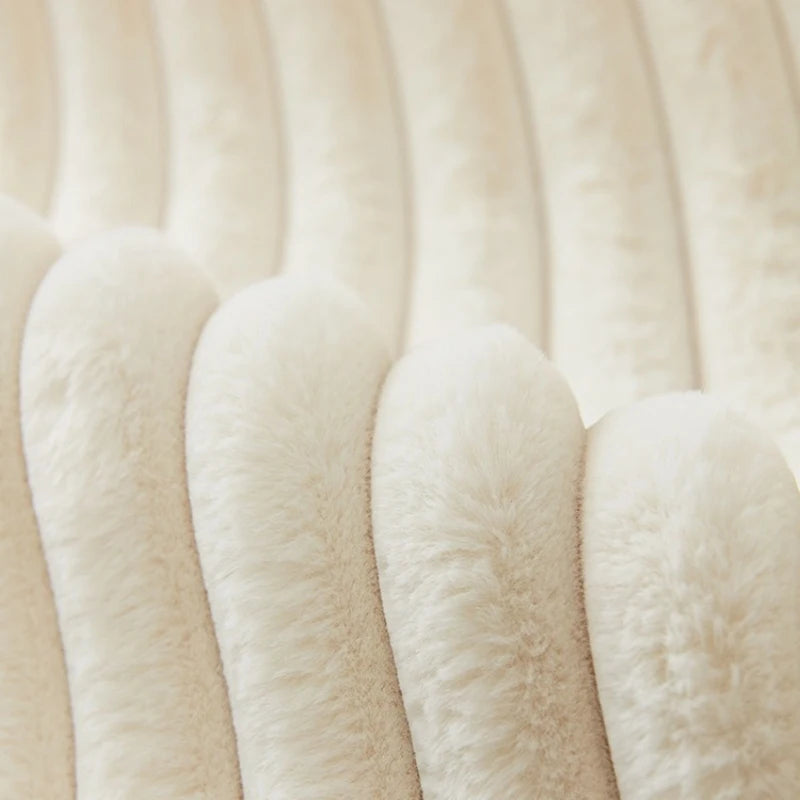 Plush Stripe Sofa Cover