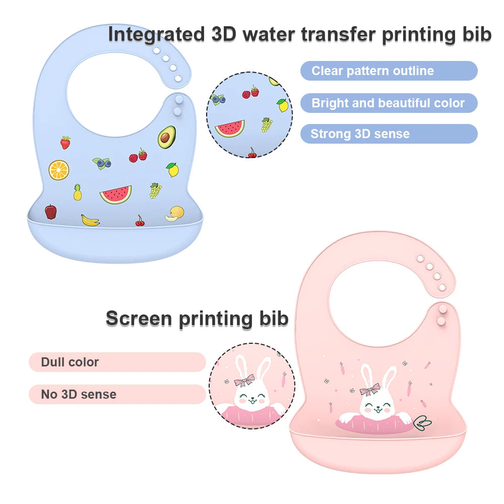 Silicone Waterproof Baby Bib