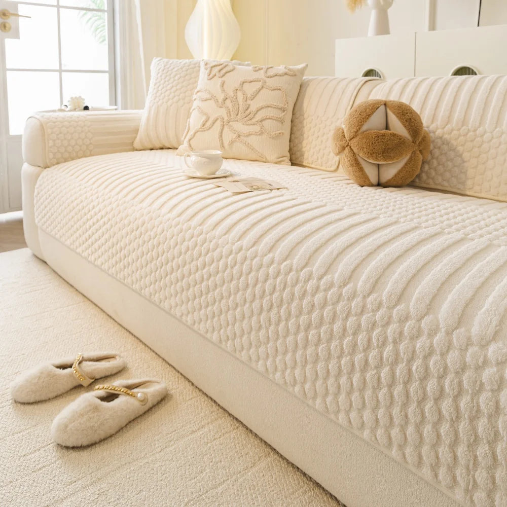 Cozy Fleece Sofa Cover