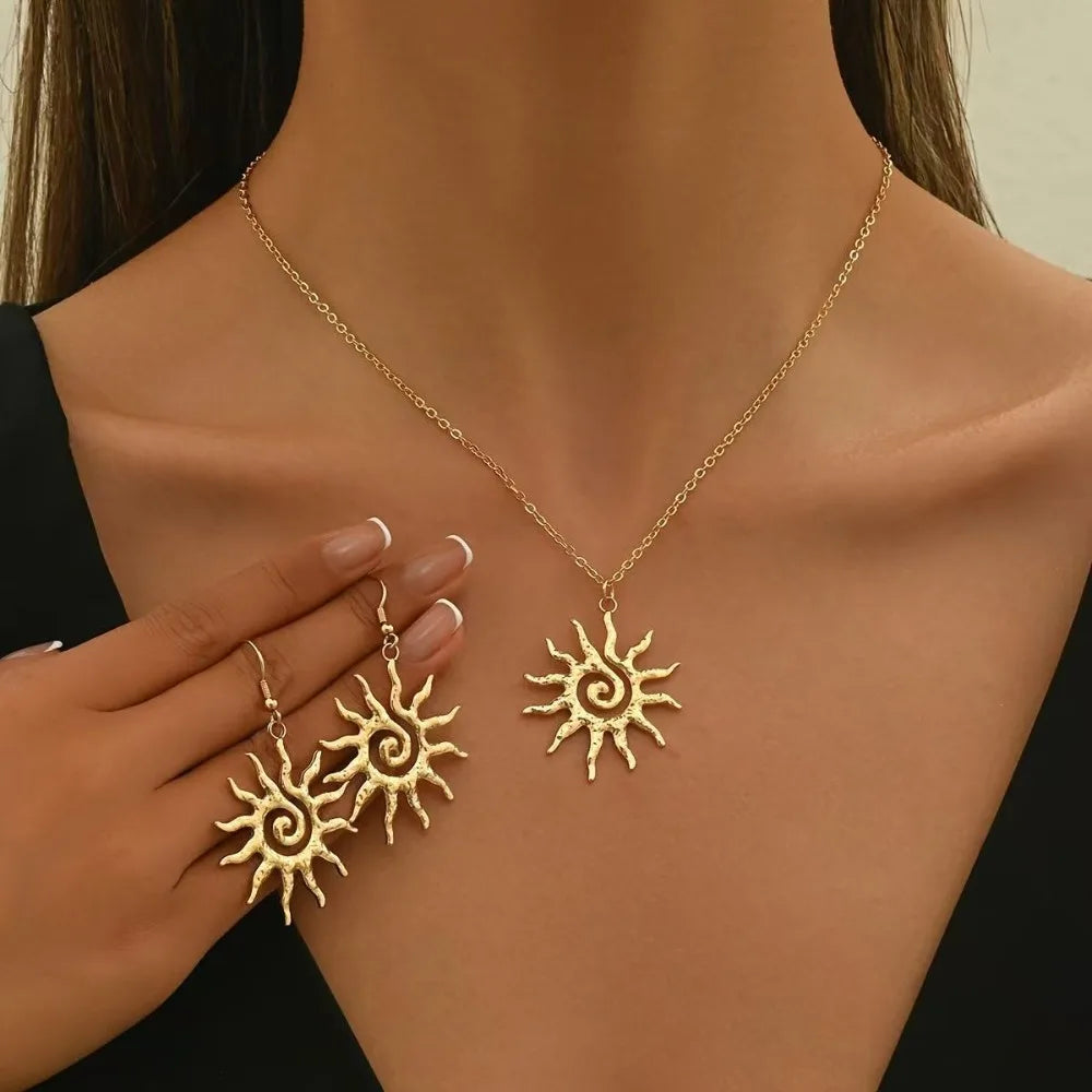 Sunbeam Necklace & Earrings