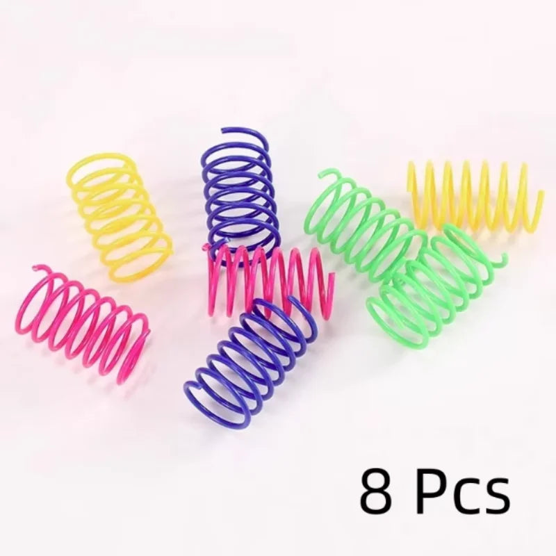Colorful Plastic Spring Cat Toy