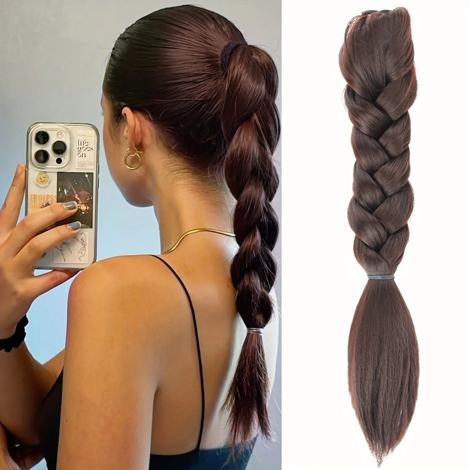 Claw Clip On Braided Ponytail