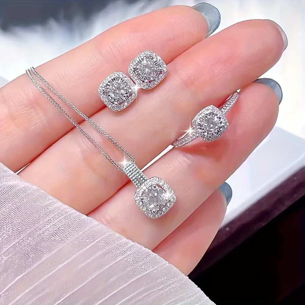 Luxe Square Zircon Set