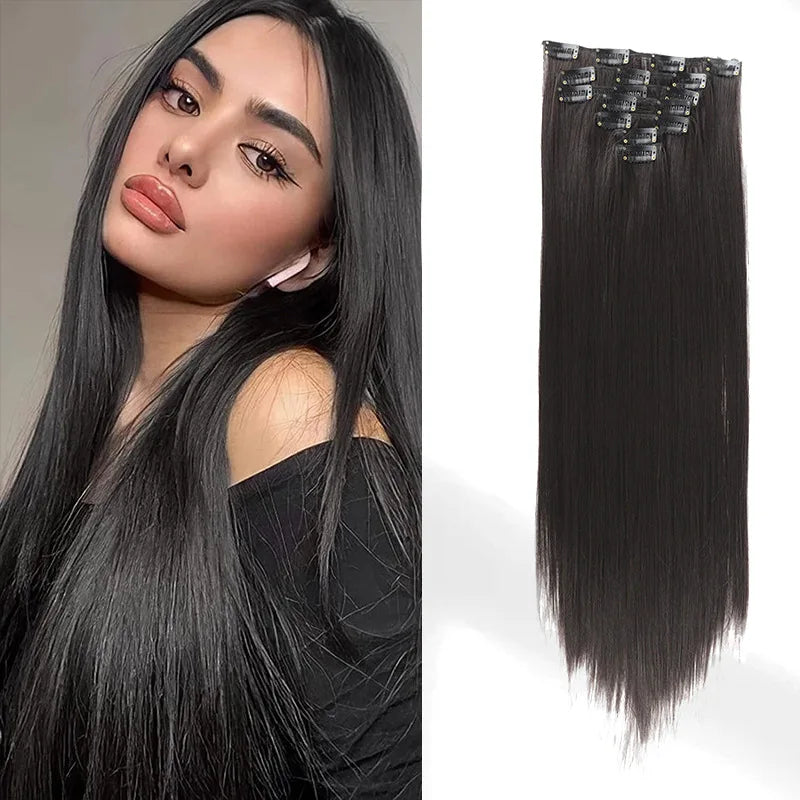 Long Straight 7 Clips Hair Extensions