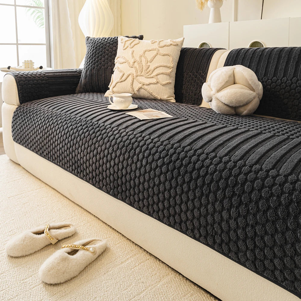 Cozy Fleece Sofa Cover