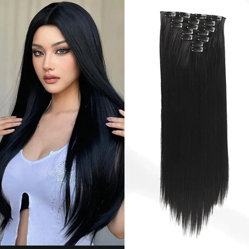 Long Straight 7 Clips Hair Extensions