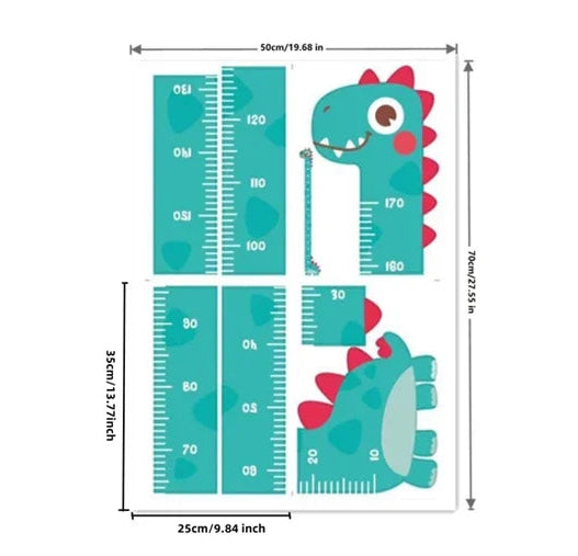 Dinosaur Height Sticker Wall Decor