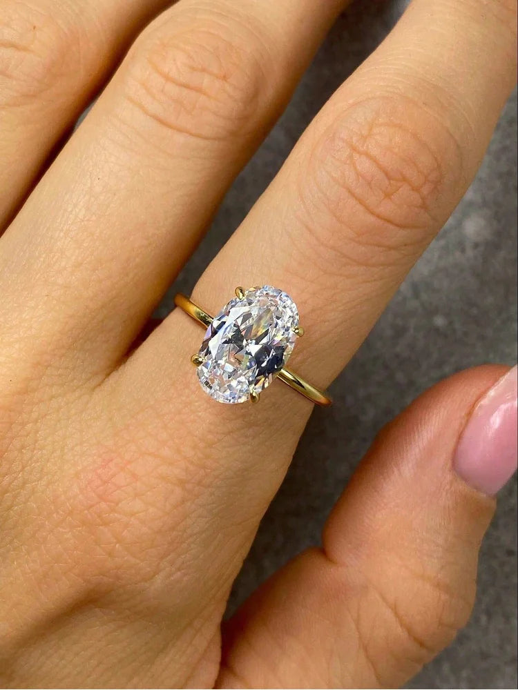 Oval Glow Zircon Ring