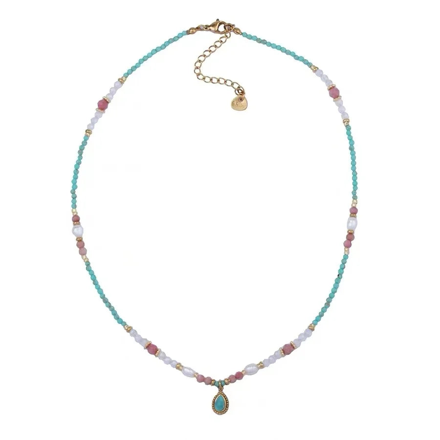Aqua Pearl Necklace