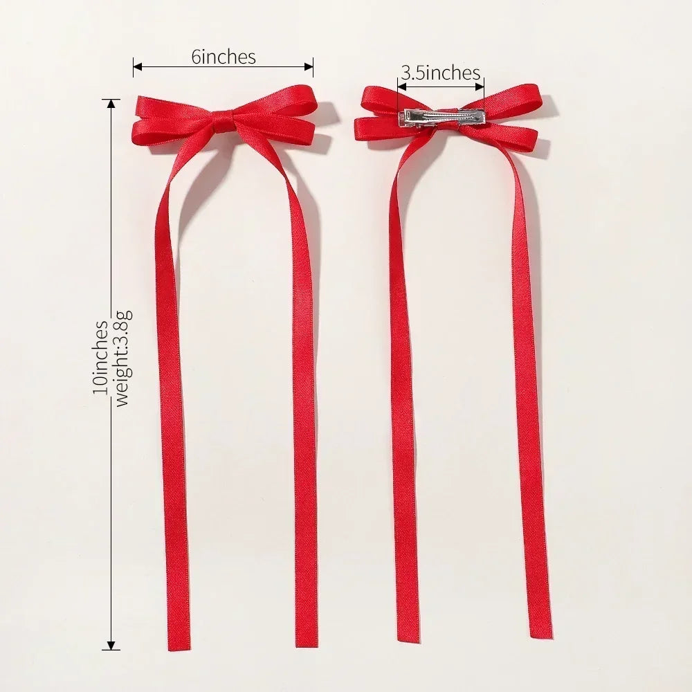 Sweet Charm Bow Hair Clip Duo