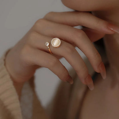 Opal Twist Ring