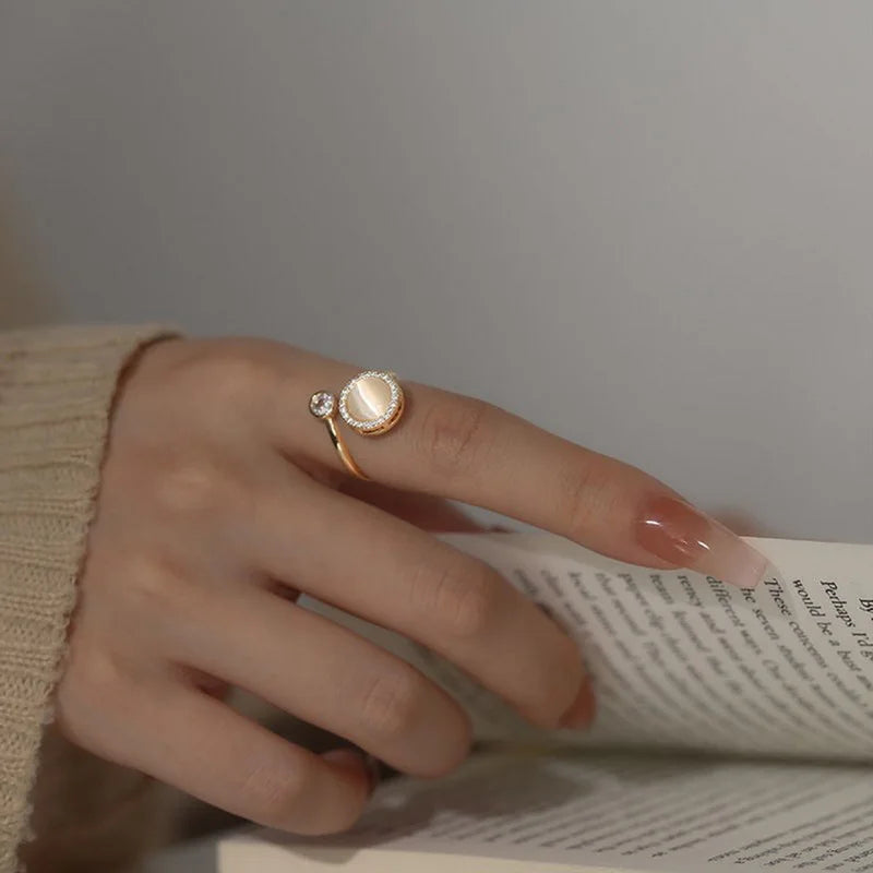 Opal Twist Ring