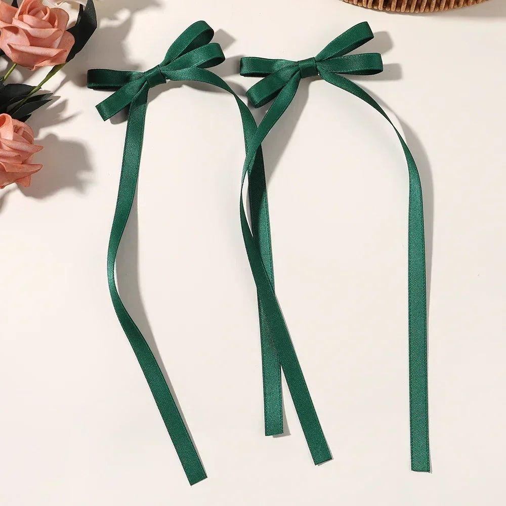 Sweet Charm Bow Hair Clip Duo