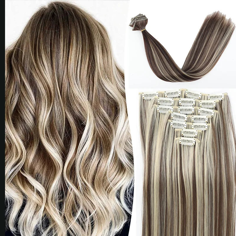 Long Straight 7 Clips Hair Extensions