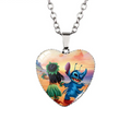 Lilo Stitch Angle Heart Necklace