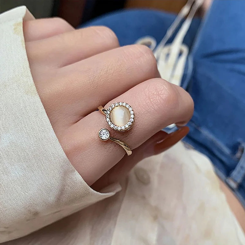 Opal Twist Ring
