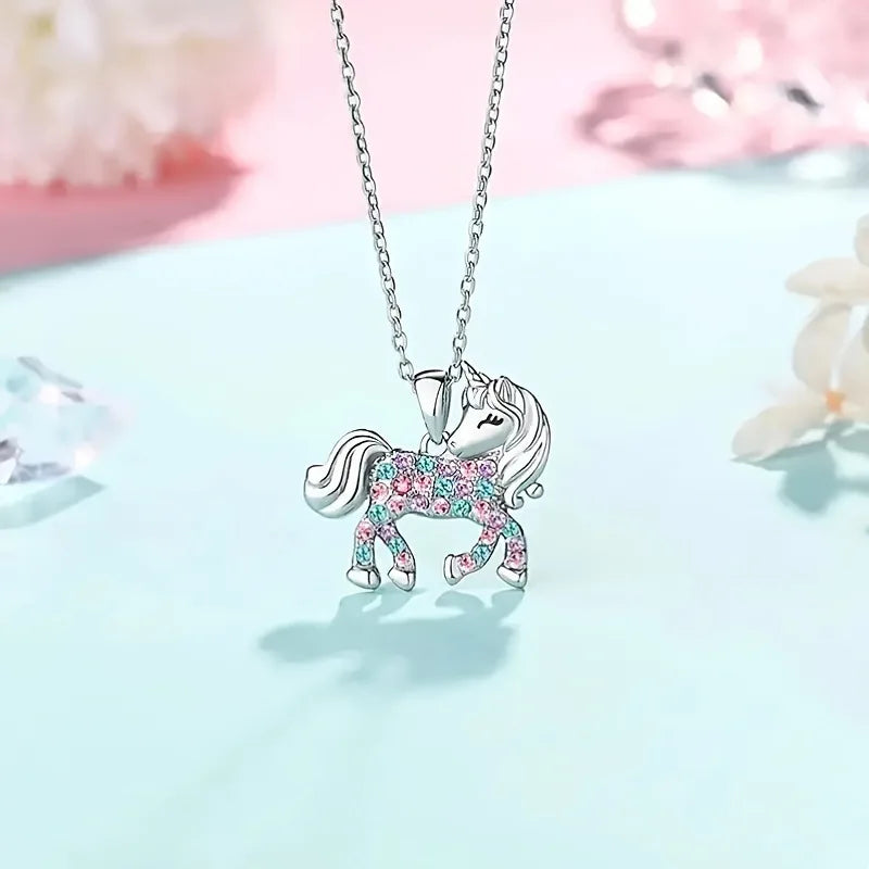 Rainbow Horse Necklace
