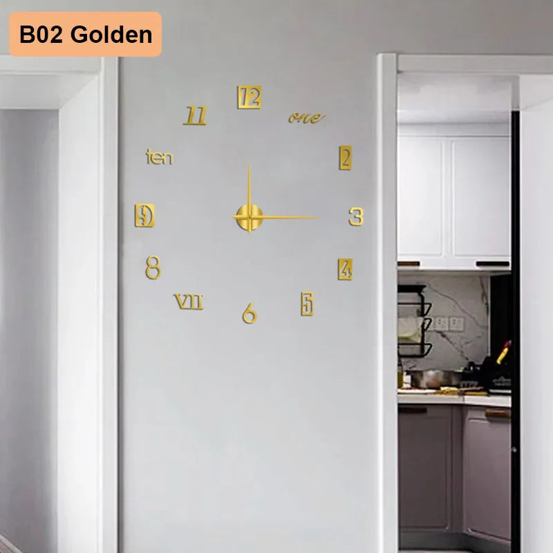 Soundless Nova 3D Wall Clock