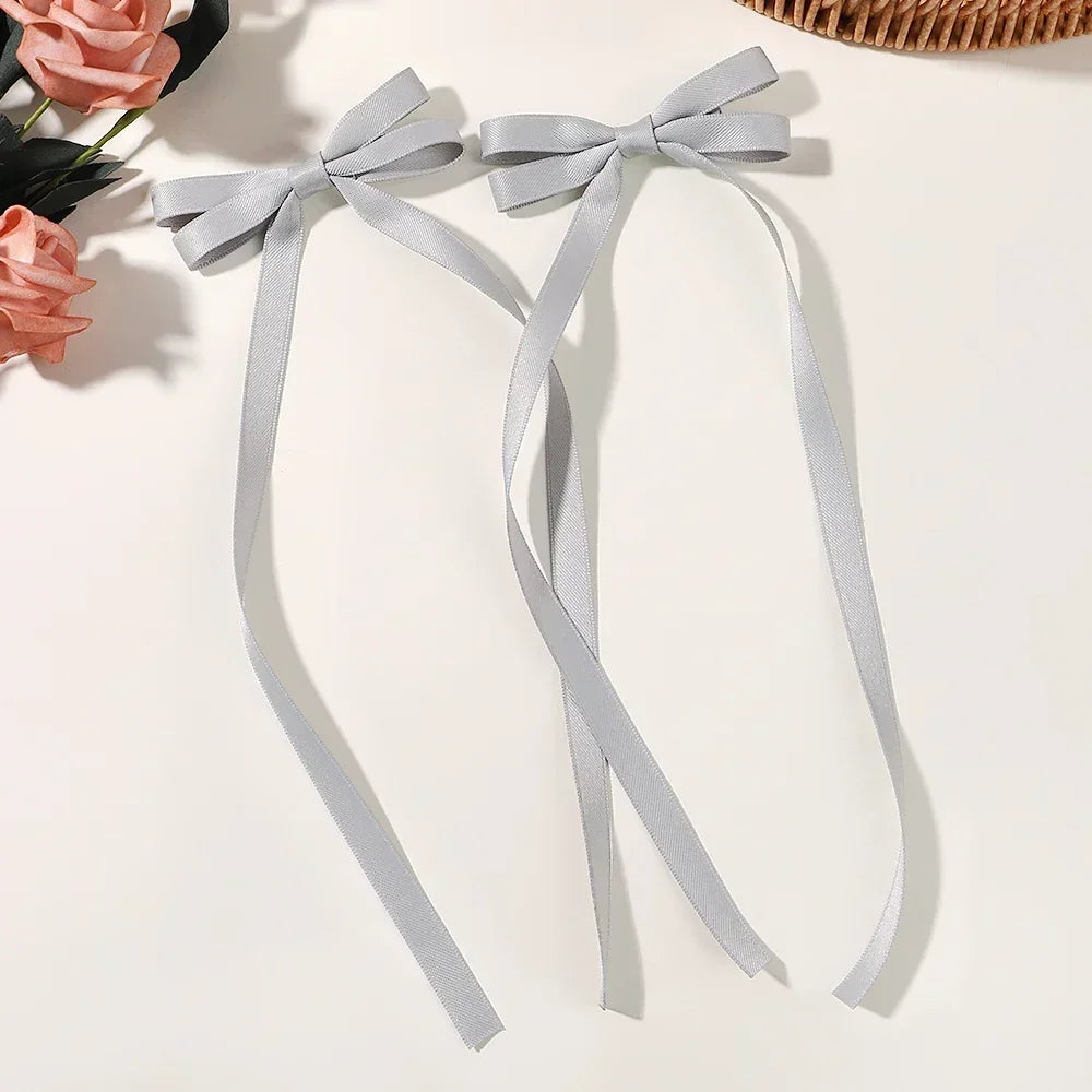 Sweet Charm Bow Hair Clip Duo