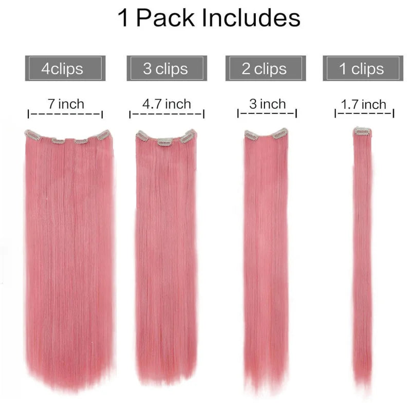 Long Straight 7 Clips Hair Extensions