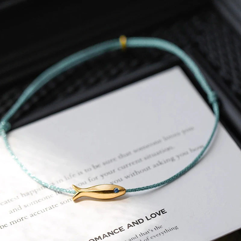 Cute Fish Braided Rope Anklet