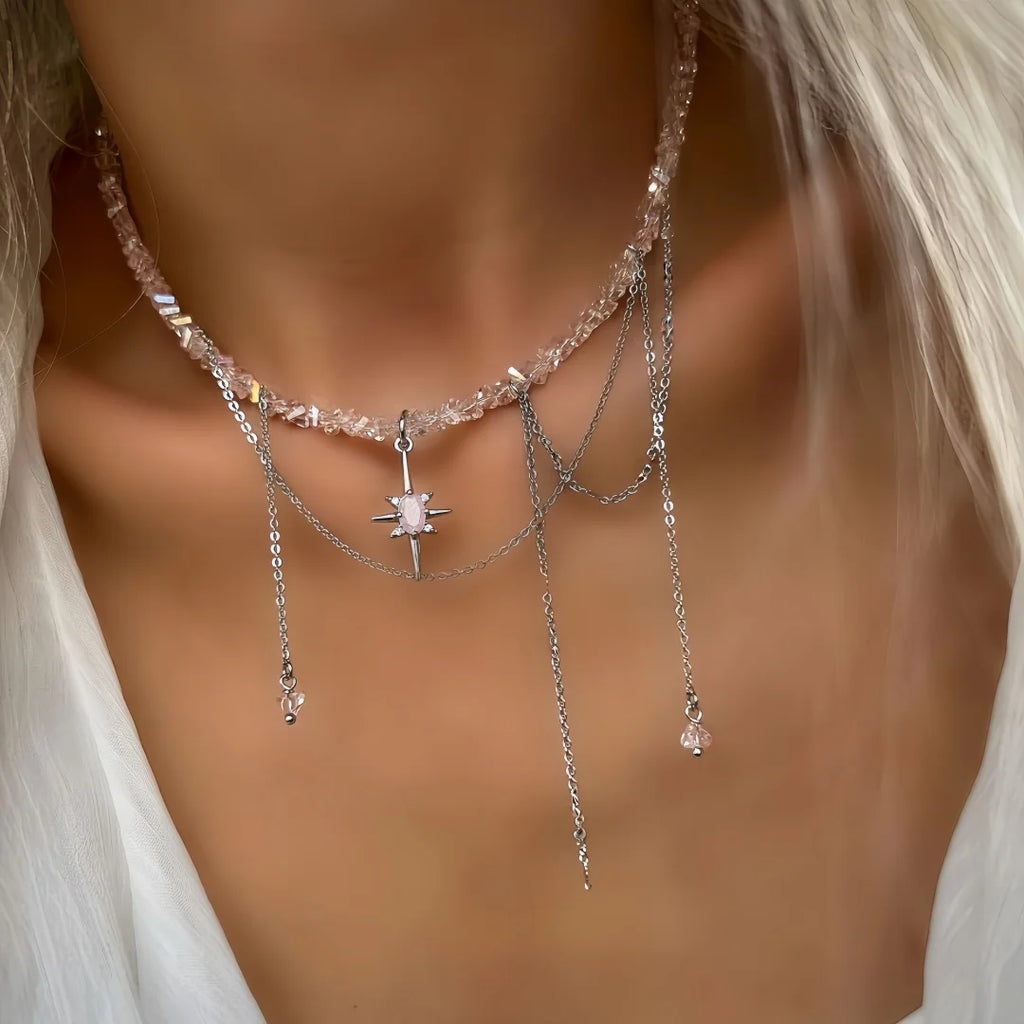 Minimal Pearl Tassel Necklace