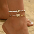 Boho Turtle & Starfish Anklet