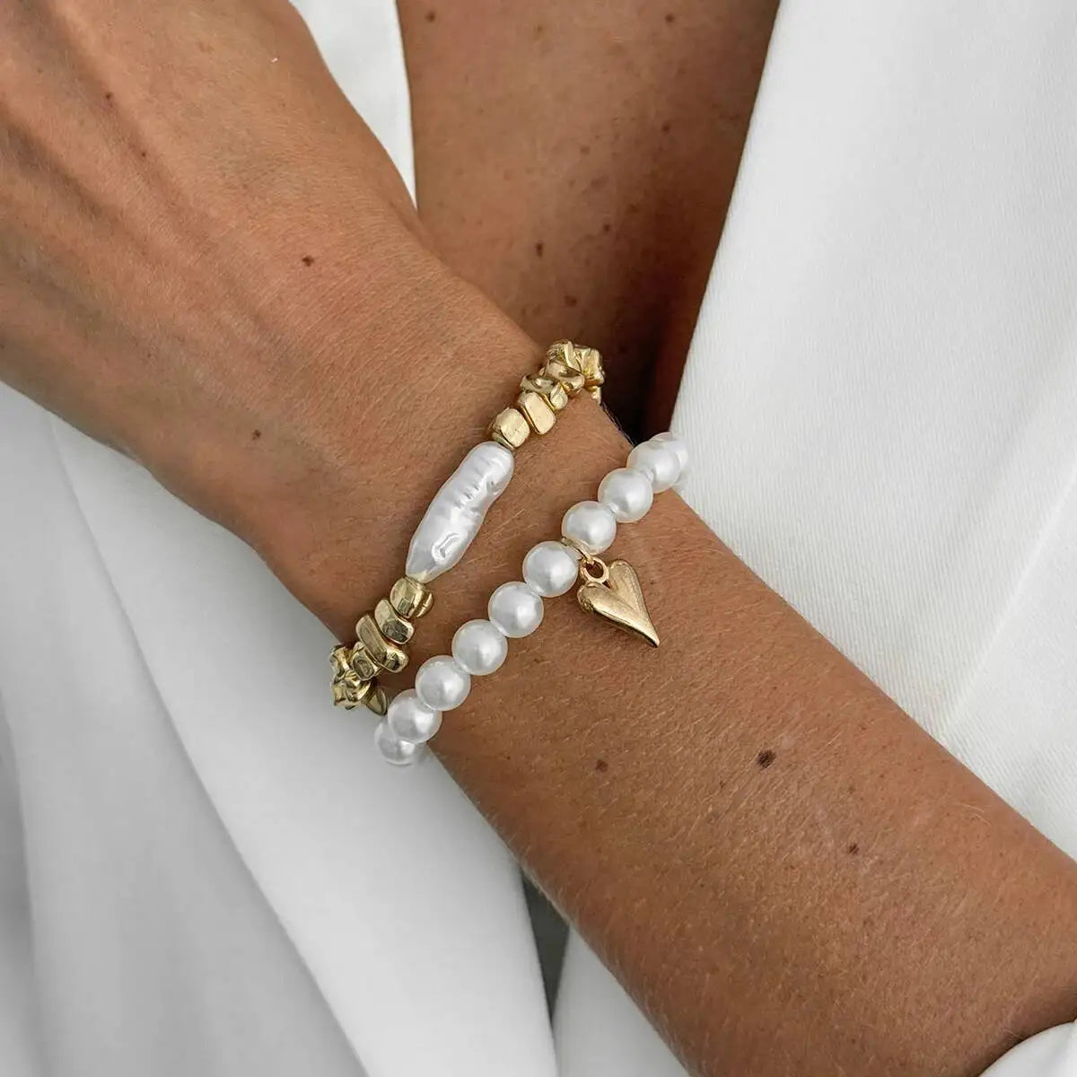Twin Love Pearl Bracelet