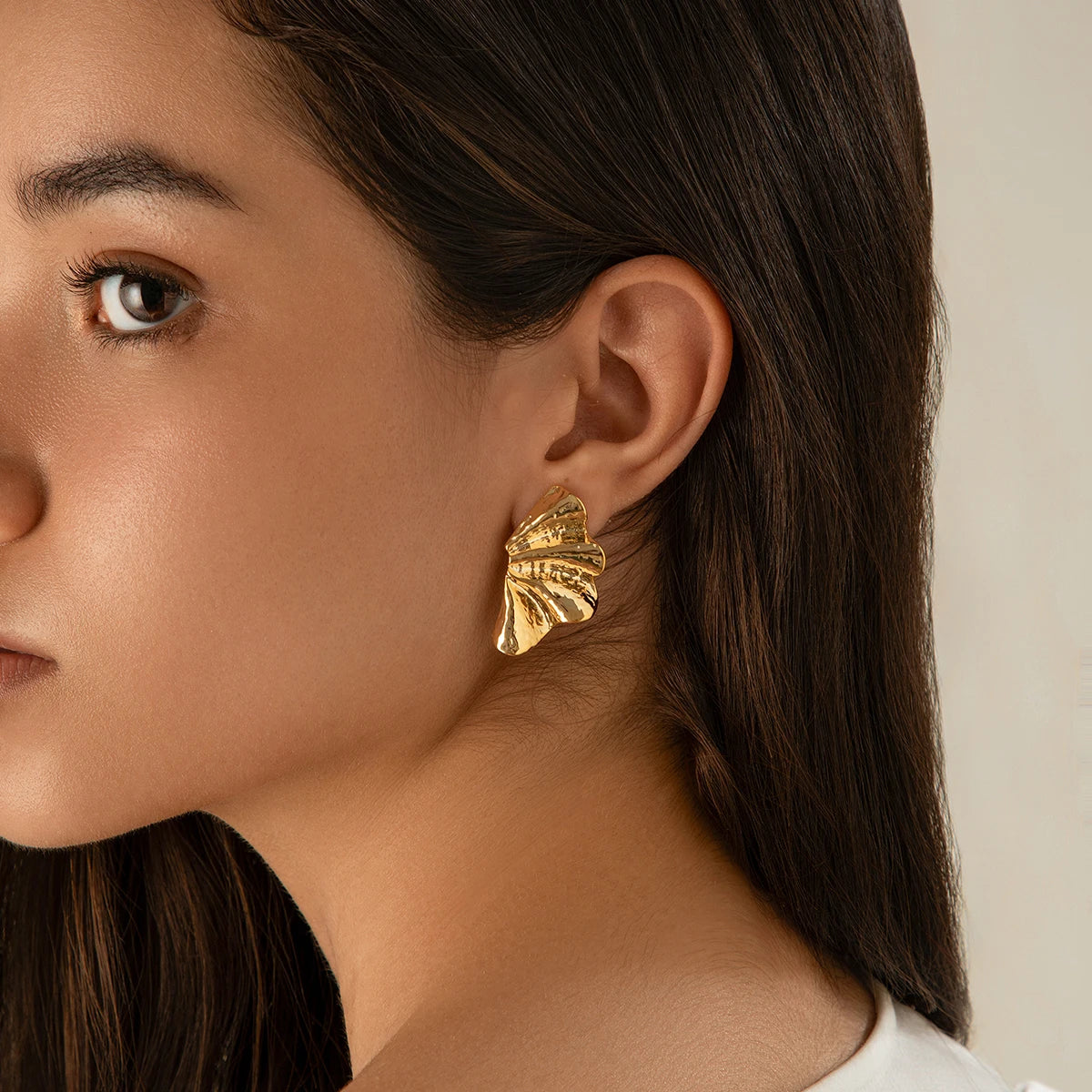 Minimalist Leaf Studs