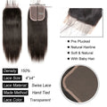 Straight Lace Closure Human Hair Extensions
