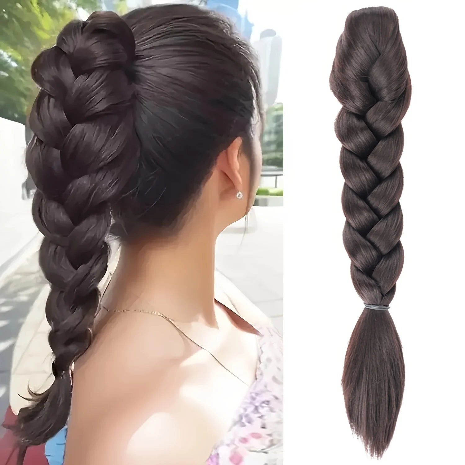 Claw Clip On Braided Ponytail