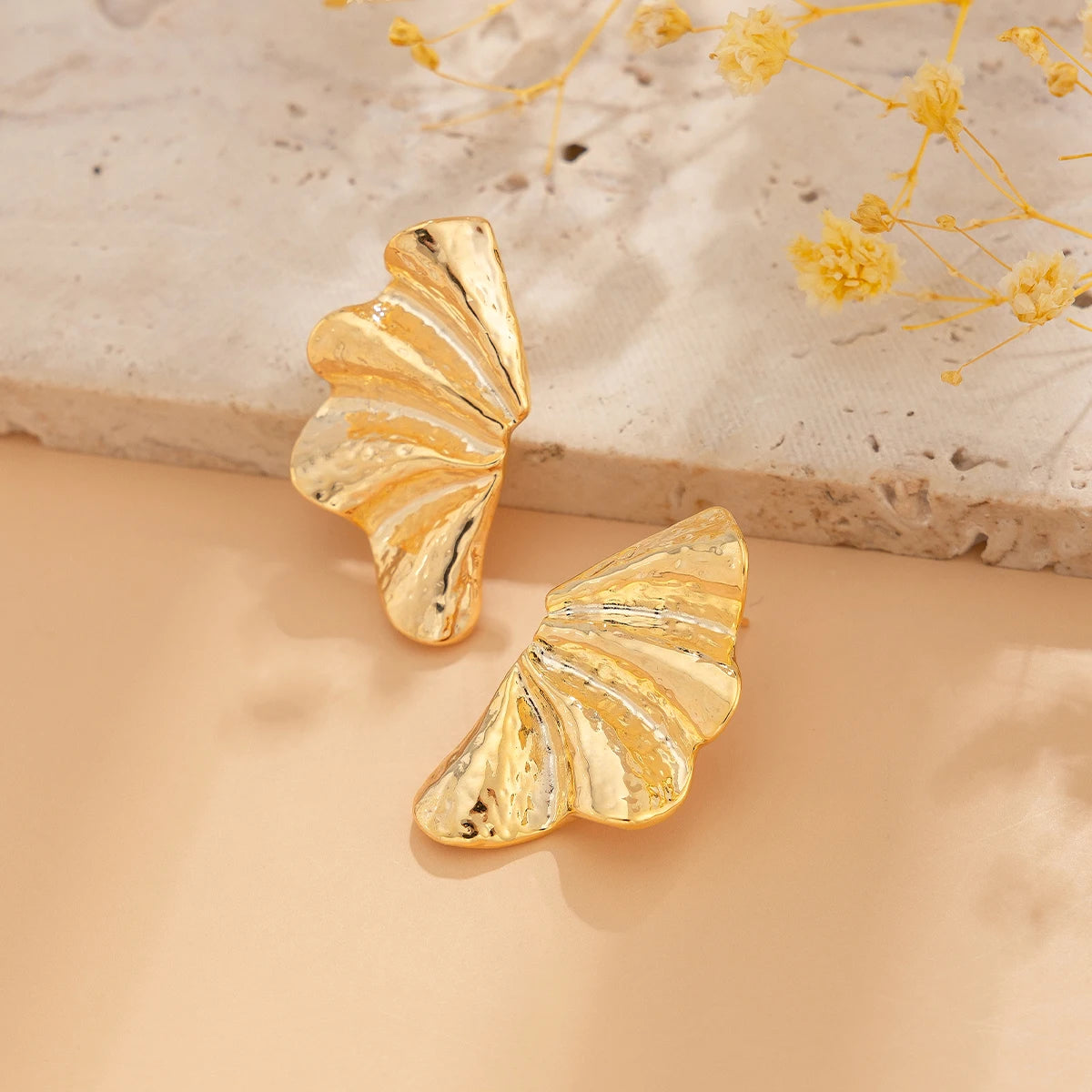 Minimalist Leaf Studs