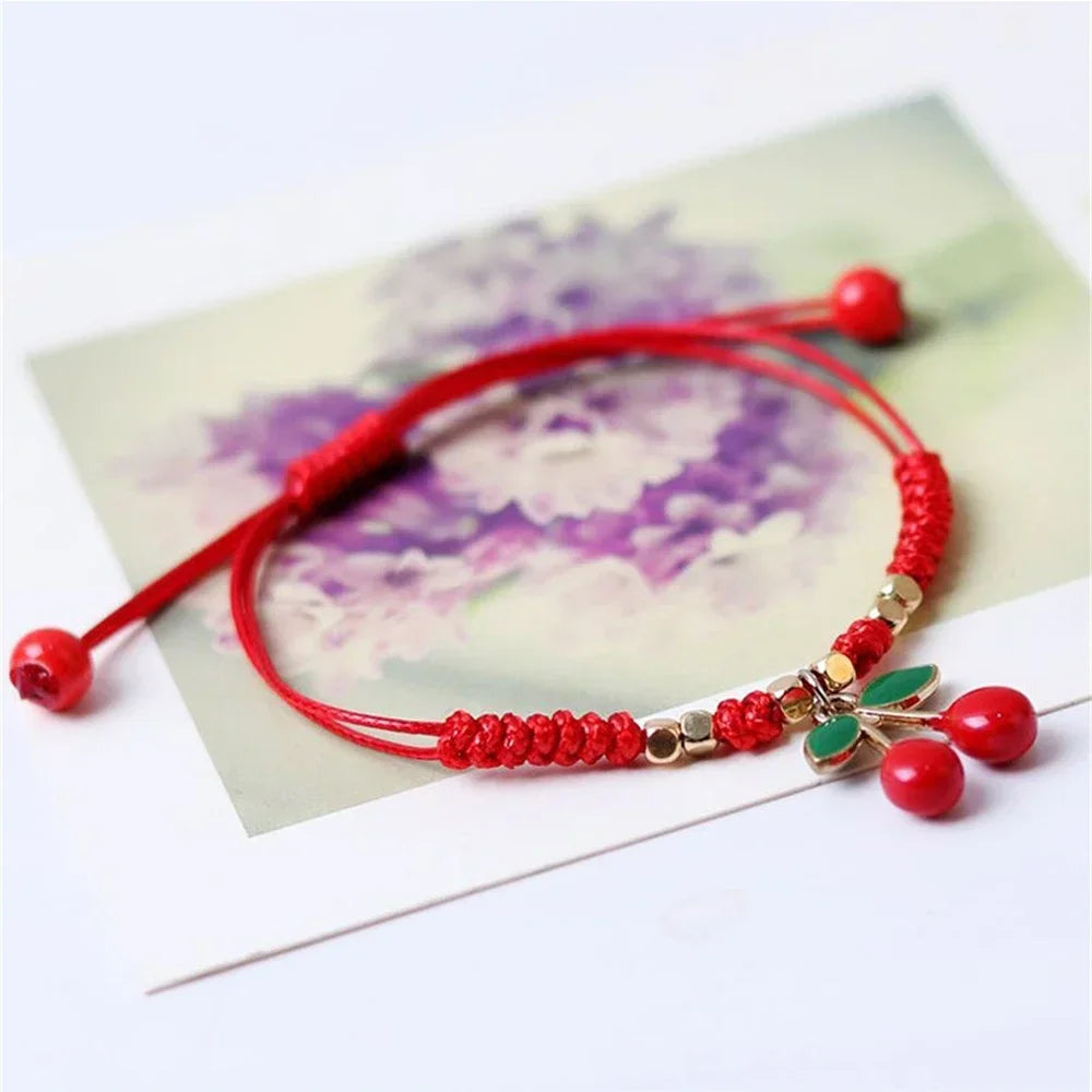 Cherry Rope Bracelet