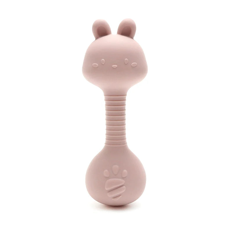 Food-Grade Baby Bunny Silicone Rattle Teether